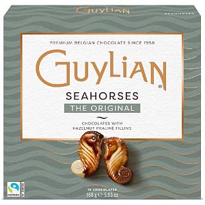 Конфеты GUYLIAN THE ORIGINAL Seahorses Морские коньки из молочн. шоколада с начинкой пралине 168г*12