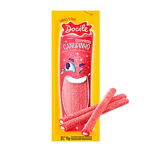 Жевательный мармелад DOCILE SOUR STRAWBERRY  PENCIL (КАРАНДАШИ со вкусом клубники) /пакет/ 15г*12