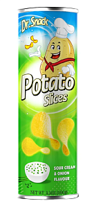 Чипсы Dr.Snack картофельные сметана и лук /туба/ 160г*14