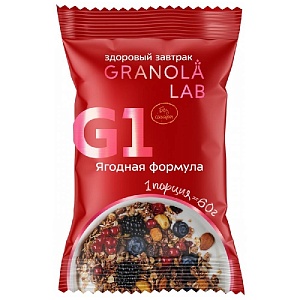 Гранола-мюсли GRANOLA.LAB G1 Ягодная формула 60г*12