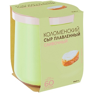 Плавленый сыр КОЛОМЕНСКИЙ 50% сливочный /крынка/ 140г*4