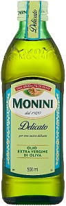 Масло MONINI оливковое Delicato E.V. /стекло/ 0,5л*6