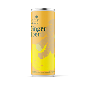 Лимонад LEMONARDO Ginger Beer - Имбирное пиво  /жесть/ 330мл*12