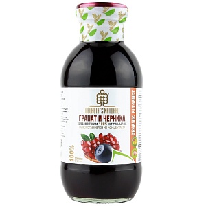 Сок GEORGIA'S NATURAL ORGANIC Гранатовый с черникой холодного отжима /стекло/ 300мл*20