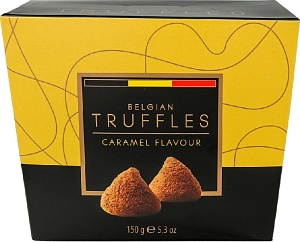 Трюфели BELGIAN TRUFFLES со вкусом Карамели /картон/ 150г*12