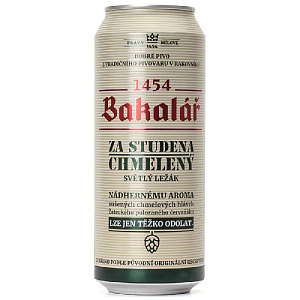 Пиво BAKALAR DRY HOPPED 5,2% светлое холодного охмеления /жесть/ 0,5л*24
