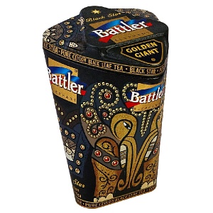 Чай BATTLER GOLDEN GIANT BLACK STAR Крупнолистовой цейлонский черный /жесть/ 100г*6