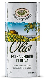 Масло SANTANGELO оливковое нерафинированное Extra Virgin /жесть/ 5л*4
