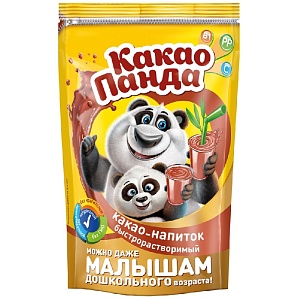 Какао-напиток КАКАО-ПАНДА "МАЛЫШАМ" витаминизированный /дой-пак/ 150г*12