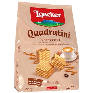 Вафли LOACKER QUADRATINI Капучино 220г*6