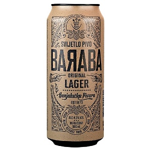 Пиво BARABA Original LAGER 4.2% светлое /жесть/ 0,5*24