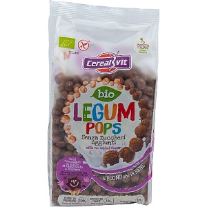 Шарики CEREALVIT LEGUM POPS Воздушные бобовые с шоколадом и имбирём БИО 175г*6