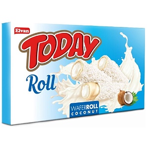 Вафли TODAY Wafer Roll Coconut трубочки с кокосовым кремом (Мультипак 18гх10) 180г*18