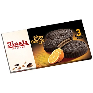 Вафли FIORELLA Wafer Bitter Orange в темном шоколаде Апельсин 60г*24