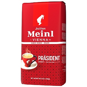 Кофе JULIUS MEINL Vienna Prasident (Президент) в зернах /пакет/ 1кг*6