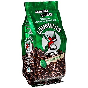 Кофе LOUMIDIS PAPAGALOS натуральный молотый 96г*30