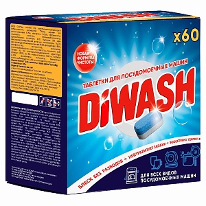 DiWash Таблетки для посудомоечных машин 60шт /6/