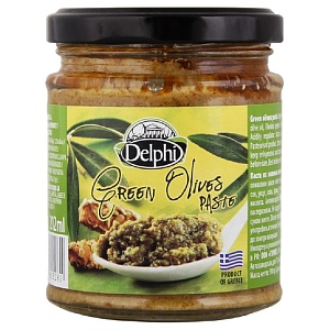 Паста DELPHI из зеленых оливок /стекло/ 190г*12