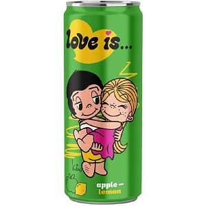 Напиток LOVE IS газированный Яблоко-Лимон /жесть/ 330мл*12