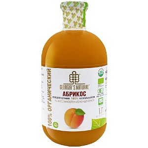 ВЫВОД Сок GEORGIA'S NATURAL ORGANIC Абрикосовый холодного отжима /стекло/ 1000мл*6