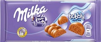 Шоколад MILKA молочный пористый Bubbly Alpine Milk 90г*14