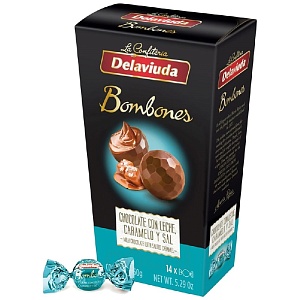 Конфеты DELAVIUDA Bombones из молочного шоколада с соленой карамелью 150г*12