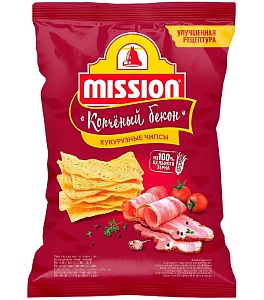 ВЫВОД Чипсы MISSION Копченый бекон 150г*18