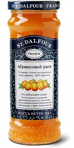 Джем St.Dalfour Абрикос 100% фруктов БЕЗ САХАРА /стекло/ 284г*12