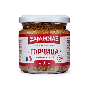 Горчица ZAJAMNAE "Французская" три зерна /стекло/ 190г*6