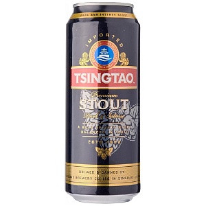 Пиво TSINGTAO STOUT темное 4.8% /жесть/ 0,5л*12