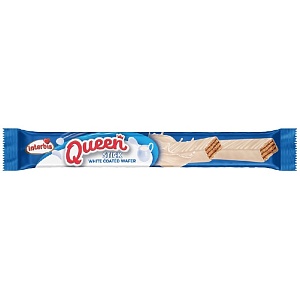 Вафли QUEEN Stick Cacao с какао начинкой в белой глазури (30г*24шт. шоубокс) 30г*144