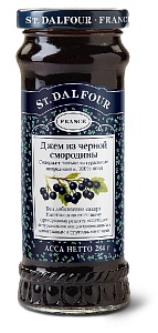 Джем St.Dalfour Черная смородина 100% фруктов БЕЗ САХАРА /стекло/ 284г*12