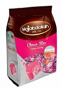 Конфеты HAJABDOLLAH 2804 из пишмание со вкусом клубники во фрукт. глазури Choco Star /пакет/ 180г*8