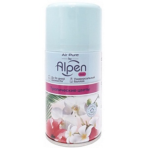 ALPEN СМЕННЫЙ баллон для автом.освежит. "Тропические цветы" серии "Verti" 250мл