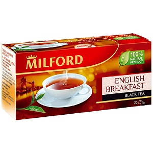 Чай MILFORD Черный байховый Английский Завтрак (20пакетов) 35г*12