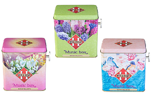 Чай HILLTOP "Королевское золото" Весенний подарок Music box - крупнолистовой терпкий черный ж/б 100г*12