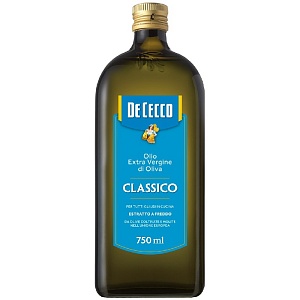 Масло DE CECCO CLASSICO оливковое Extra Vergine нерафинированное /стекло/ 750мл*12