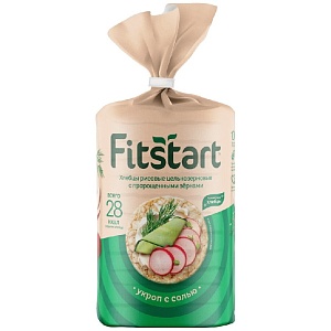 Хлебцы FITSTART рисовые Укроп с солью 90г*12