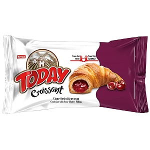 Круассан TODAY Croissant cherry с вишневым соусом (шоубокс 40г*20шт) 40г*80