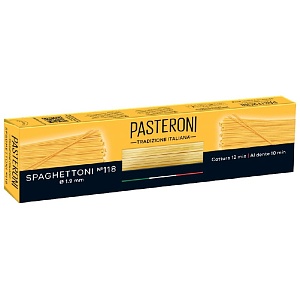 Макаронные изделия PASTERONI SPAGHETTONI №118 Спагеттони /картон/ 400г*20