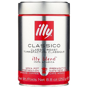 Кофе ILLY (8866) ROAST CLASSICO MOKA молотый /жесть/ 250г*12