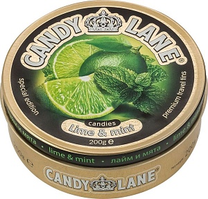 Леденцы CANDY LANE Лайм-Мята 200г*24