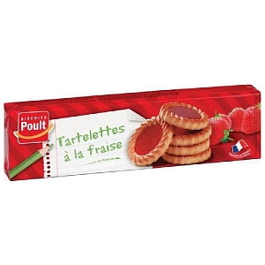 Тарталетки POULT (100007) с начинкой со вкусом клубники 150г*24