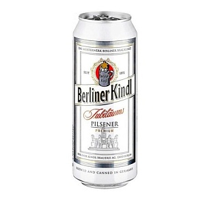 Пиво BERLINER Kindl Jubilaums Pilsener 5,1% светлое /жесть/ 0,5л*24