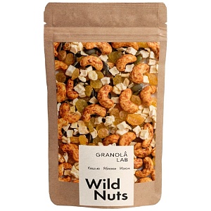 Смесь WILD NUTS ореховая Кешью, Яблоки, Изюм /пакет/ 85г*15