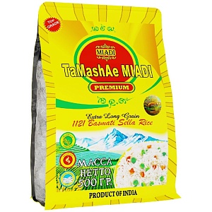 Рис TaMashAe MIADI PREMIUM Басмати пропаренный (ИНДИЯ) 500г*24