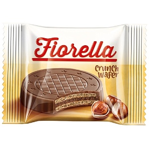 Вафли FIORELLA Wafer Milk Hazelnut в молочном шоколаде Орех (20г*24шт. шоубокс) 20г*144