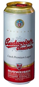 Пиво BUDWEISER (ЧЕХИЯ)  Budvar 5.0% светлое /жесть/ 0,5л*24