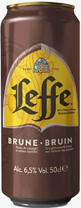 Пиво LEFFE Brune 6.5% /жесть/ 0,5л*24