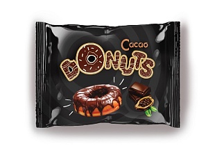 Пончик Dr.Snack Cacao Donut глазированный с шоколадной начинкой 40г*12